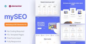 MySEO Marketing & SEO是一个主题的WordPress模板。官方正版 + 可商用。可快速创建B2B网站、B2C商城、展示型网站、询盘型网站、营销型网站；适用于中文网站、英文网站、多语言网站。国内企业、外贸公司均可选择。