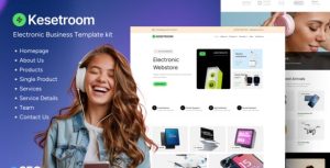 Kesetroom - Electronic Business是一个主题的WordPress模板。官方正版 + 可商用。可快速创建B2B网站、B2C商城、展示型网站、询盘型网站、营销型网站；适用于中文网站、英文网站、多语言网站。国内企业、外贸公司均可选择。