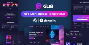 Glib | NFT Marketplace是一个主题的WordPress模板。官方正版 + 可商用。可快速创建B2B网站、B2C商城、展示型网站、询盘型网站、营销型网站；适用于中文网站、英文网站、多语言网站。国内企业、外贸公司均可选择。