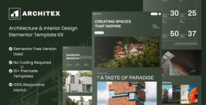 Architex - Architecture & Interior Design是一个主题的WordPress模板。官方正版 + 可商用。可快速创建B2B网站、B2C商城、展示型网站、询盘型网站、营销型网站；适用于中文网站、英文网站、多语言网站。国内企业、外贸公司均可选择。