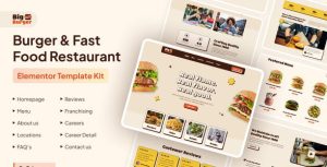 BigBurger - Burger & Fast Food Restaurant是一个主题的WordPress模板。官方正版 + 可商用。可快速创建B2B网站、B2C商城、展示型网站、询盘型网站、营销型网站；适用于中文网站、英文网站、多语言网站。国内企业、外贸公司均可选择。