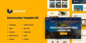 Buildeso - Construction & Building是一个主题的WordPress模板。官方正版 + 可商用。可快速创建B2B网站、B2C商城、展示型网站、询盘型网站、营销型网站；适用于中文网站、英文网站、多语言网站。国内企业、外贸公司均可选择。