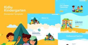 Kidiu Kindergarten - Child Care是一个主题的WordPress模板。官方正版 + 可商用。可快速创建B2B网站、B2C商城、展示型网站、询盘型网站、营销型网站；适用于中文网站、英文网站、多语言网站。国内企业、外贸公司均可选择。