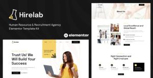 Hirelab - Human Resource & Recruitment Agency是一个主题的WordPress模板。官方正版 + 可商用。可快速创建B2B网站、B2C商城、展示型网站、询盘型网站、营销型网站；适用于中文网站、英文网站、多语言网站。国内企业、外贸公司均可选择。