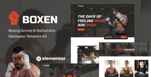 Boxen - Boxing School & Martial Arts是一个主题的WordPress模板。官方正版 + 可商用。可快速创建B2B网站、B2C商城、展示型网站、询盘型网站、营销型网站；适用于中文网站、英文网站、多语言网站。国内企业、外贸公司均可选择。