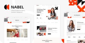 Nabel - Influencer Marketing Agency是一个主题的WordPress模板。官方正版 + 可商用。可快速创建B2B网站、B2C商城、展示型网站、询盘型网站、营销型网站；适用于中文网站、英文网站、多语言网站。国内企业、外贸公司均可选择。