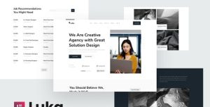 Luka - Creative Agency是一个主题的WordPress模板。官方正版 + 可商用。可快速创建B2B网站、B2C商城、展示型网站、询盘型网站、营销型网站；适用于中文网站、英文网站、多语言网站。国内企业、外贸公司均可选择。
