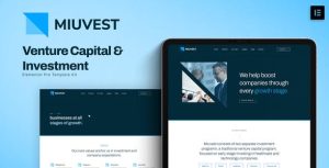 Miuvest - Venture Capital & Investment是一个主题的WordPress模板。官方正版 + 可商用。可快速创建B2B网站、B2C商城、展示型网站、询盘型网站、营销型网站；适用于中文网站、英文网站、多语言网站。国内企业、外贸公司均可选择。
