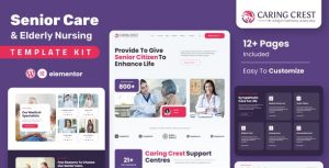 Caring Crest - Senior Care Services是一个主题的WordPress模板。官方正版 + 可商用。可快速创建B2B网站、B2C商城、展示型网站、询盘型网站、营销型网站；适用于中文网站、英文网站、多语言网站。国内企业、外贸公司均可选择。
