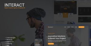 Interact - Digital Agency是一个主题的WordPress模板。官方正版 + 可商用。可快速创建B2B网站、B2C商城、展示型网站、询盘型网站、营销型网站；适用于中文网站、英文网站、多语言网站。国内企业、外贸公司均可选择。