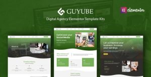 Guyube - Digital Agency是一个主题的WordPress模板。官方正版 + 可商用。可快速创建B2B网站、B2C商城、展示型网站、询盘型网站、营销型网站；适用于中文网站、英文网站、多语言网站。国内企业、外贸公司均可选择。