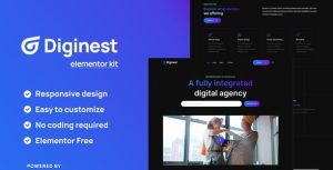 Diginest - Digital Agency Services是一个主题的WordPress模板。官方正版 + 可商用。可快速创建B2B网站、B2C商城、展示型网站、询盘型网站、营销型网站；适用于中文网站、英文网站、多语言网站。国内企业、外贸公司均可选择。