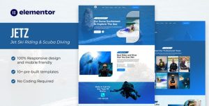 Jetz - Jet Ski Riding & Scuba Diving是一个主题的WordPress模板。官方正版 + 可商用。可快速创建B2B网站、B2C商城、展示型网站、询盘型网站、营销型网站；适用于中文网站、英文网站、多语言网站。国内企业、外贸公司均可选择。