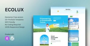 Ecolux - Green Renewable Energy是一个主题的WordPress模板。官方正版 + 可商用。可快速创建B2B网站、B2C商城、展示型网站、询盘型网站、营销型网站；适用于中文网站、英文网站、多语言网站。国内企业、外贸公司均可选择。