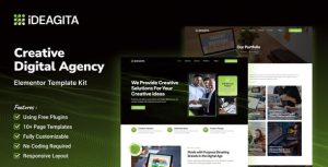 Ideagita - Creative Digital Agency是一个主题的WordPress模板。官方正版 + 可商用。可快速创建B2B网站、B2C商城、展示型网站、询盘型网站、营销型网站；适用于中文网站、英文网站、多语言网站。国内企业、外贸公司均可选择。