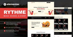 Rythme - Music School & Event是一个主题的WordPress模板。官方正版 + 可商用。可快速创建B2B网站、B2C商城、展示型网站、询盘型网站、营销型网站；适用于中文网站、英文网站、多语言网站。国内企业、外贸公司均可选择。