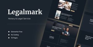 LegalMark - Notary & Legal Service是一个主题的WordPress模板。官方正版 + 可商用。可快速创建B2B网站、B2C商城、展示型网站、询盘型网站、营销型网站；适用于中文网站、英文网站、多语言网站。国内企业、外贸公司均可选择。
