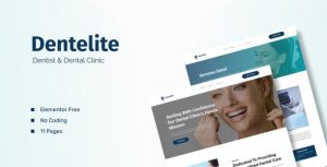Dentelite - Dentist & Dental Clinic是一个主题的WordPress模板。官方正版 + 可商用。可快速创建B2B网站、B2C商城、展示型网站、询盘型网站、营销型网站；适用于中文网站、英文网站、多语言网站。国内企业、外贸公司均可选择。