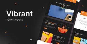 Vibrant - Digital Agency是一个主题的WordPress模板。官方正版 + 可商用。可快速创建B2B网站、B2C商城、展示型网站、询盘型网站、营销型网站；适用于中文网站、英文网站、多语言网站。国内企业、外贸公司均可选择。