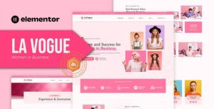 La Vogue - Feminine Business是一个主题的WordPress模板。官方正版 + 可商用。可快速创建B2B网站、B2C商城、展示型网站、询盘型网站、营销型网站；适用于中文网站、英文网站、多语言网站。国内企业、外贸公司均可选择。
