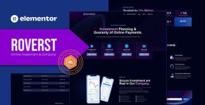 Roverst - Online Investment & Company是一个主题的WordPress模板。官方正版 + 可商用。可快速创建B2B网站、B2C商城、展示型网站、询盘型网站、营销型网站；适用于中文网站、英文网站、多语言网站。国内企业、外贸公司均可选择。
