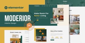 Moderior - Interior Design是一个主题的WordPress模板。官方正版 + 可商用。可快速创建B2B网站、B2C商城、展示型网站、询盘型网站、营销型网站；适用于中文网站、英文网站、多语言网站。国内企业、外贸公司均可选择。