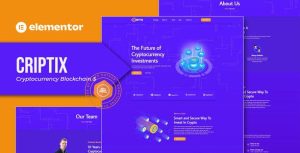 Criptix - Cryptocurrency Blockchain & Bitcoin是一个主题的WordPress模板。官方正版 + 可商用。可快速创建B2B网站、B2C商城、展示型网站、询盘型网站、营销型网站；适用于中文网站、英文网站、多语言网站。国内企业、外贸公司均可选择。