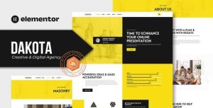 Dakota - Creative & Digital Agency是一个主题的WordPress模板。官方正版 + 可商用。可快速创建B2B网站、B2C商城、展示型网站、询盘型网站、营销型网站；适用于中文网站、英文网站、多语言网站。国内企业、外贸公司均可选择。