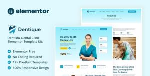Dentique - Dentist & Dental Clinic是一个主题的WordPress模板。官方正版 + 可商用。可快速创建B2B网站、B2C商城、展示型网站、询盘型网站、营销型网站；适用于中文网站、英文网站、多语言网站。国内企业、外贸公司均可选择。