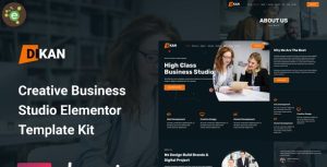 Dikan - Creative Business Studio是一个主题的WordPress模板。官方正版 + 可商用。可快速创建B2B网站、B2C商城、展示型网站、询盘型网站、营销型网站；适用于中文网站、英文网站、多语言网站。国内企业、外贸公司均可选择。