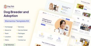 Dog Pals - Dog Breeder & Adoption是一个主题的WordPress模板。官方正版 + 可商用。可快速创建B2B网站、B2C商城、展示型网站、询盘型网站、营销型网站；适用于中文网站、英文网站、多语言网站。国内企业、外贸公司均可选择。