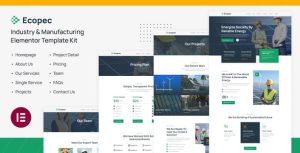 Ecopec | Solar & Renewable Energy是一个主题的WordPress模板。官方正版 + 可商用。可快速创建B2B网站、B2C商城、展示型网站、询盘型网站、营销型网站；适用于中文网站、英文网站、多语言网站。国内企业、外贸公司均可选择。