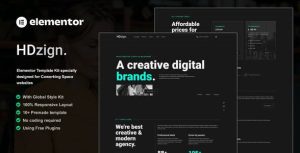 HDzign - Dark Digital Agency是一个主题的WordPress模板。官方正版 + 可商用。可快速创建B2B网站、B2C商城、展示型网站、询盘型网站、营销型网站；适用于中文网站、英文网站、多语言网站。国内企业、外贸公司均可选择。