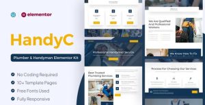 HandyC - Plumber & Handyman是一个主题的WordPress模板。官方正版 + 可商用。可快速创建B2B网站、B2C商城、展示型网站、询盘型网站、营销型网站；适用于中文网站、英文网站、多语言网站。国内企业、外贸公司均可选择。