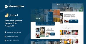 Jornal - Social Media Specialist是一个主题的WordPress模板。官方正版 + 可商用。可快速创建B2B网站、B2C商城、展示型网站、询盘型网站、营销型网站；适用于中文网站、英文网站、多语言网站。国内企业、外贸公司均可选择。