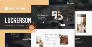 Luckerson - Carpenter & Craftman是一个主题的WordPress模板。官方正版 + 可商用。可快速创建B2B网站、B2C商城、展示型网站、询盘型网站、营销型网站；适用于中文网站、英文网站、多语言网站。国内企业、外贸公司均可选择。