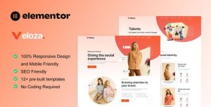 Veloza - Influencer & Talent Agency是一个主题的WordPress模板。官方正版 + 可商用。可快速创建B2B网站、B2C商城、展示型网站、询盘型网站、营销型网站；适用于中文网站、英文网站、多语言网站。国内企业、外贸公司均可选择。