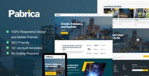 Pabrica - Engineering & Industrial Service是一个主题的WordPress模板。官方正版 + 可商用。可快速创建B2B网站、B2C商城、展示型网站、询盘型网站、营销型网站；适用于中文网站、英文网站、多语言网站。国内企业、外贸公司均可选择。