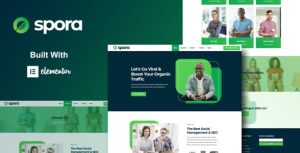 Spora - Digital Agency & Creatives是一个主题的WordPress模板。官方正版 + 可商用。可快速创建B2B网站、B2C商城、展示型网站、询盘型网站、营销型网站；适用于中文网站、英文网站、多语言网站。国内企业、外贸公司均可选择。