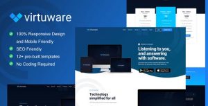 Virtuware - Saas & Digital Company是一个主题的WordPress模板。官方正版 + 可商用。可快速创建B2B网站、B2C商城、展示型网站、询盘型网站、营销型网站；适用于中文网站、英文网站、多语言网站。国内企业、外贸公司均可选择。