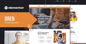 Oren - Creative Business是一个主题的WordPress模板。官方正版 + 可商用。可快速创建B2B网站、B2C商城、展示型网站、询盘型网站、营销型网站；适用于中文网站、英文网站、多语言网站。国内企业、外贸公司均可选择。
