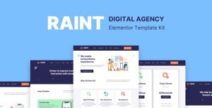 Raint - Digital Agency是一个主题的WordPress模板。官方正版 + 可商用。可快速创建B2B网站、B2C商城、展示型网站、询盘型网站、营销型网站；适用于中文网站、英文网站、多语言网站。国内企业、外贸公司均可选择。