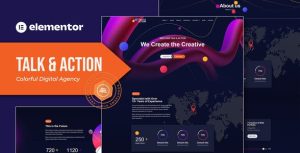 Talk & Action - Colorful Digital Agency是一个主题的WordPress模板。官方正版 + 可商用。可快速创建B2B网站、B2C商城、展示型网站、询盘型网站、营销型网站；适用于中文网站、英文网站、多语言网站。国内企业、外贸公司均可选择。