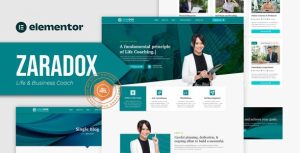Zaradox - Life & Business Coach是一个主题的WordPress模板。官方正版 + 可商用。可快速创建B2B网站、B2C商城、展示型网站、询盘型网站、营销型网站；适用于中文网站、英文网站、多语言网站。国内企业、外贸公司均可选择。