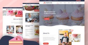 Cakecrumbs - Bakery是一个主题的WordPress模板。官方正版 + 可商用。可快速创建B2B网站、B2C商城、展示型网站、询盘型网站、营销型网站；适用于中文网站、英文网站、多语言网站。国内企业、外贸公司均可选择。