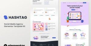Hashtag - Social Media Agency是一个主题的WordPress模板。官方正版 + 可商用。可快速创建B2B网站、B2C商城、展示型网站、询盘型网站、营销型网站；适用于中文网站、英文网站、多语言网站。国内企业、外贸公司均可选择。