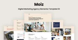 Moiz - Digital Marketing Agency是一个主题的WordPress模板。官方正版 + 可商用。可快速创建B2B网站、B2C商城、展示型网站、询盘型网站、营销型网站；适用于中文网站、英文网站、多语言网站。国内企业、外贸公司均可选择。