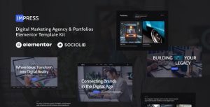 Impress - Digital Marketing Agency & Portfolios是一个主题的WordPress模板。官方正版 + 可商用。可快速创建B2B网站、B2C商城、展示型网站、询盘型网站、营销型网站；适用于中文网站、英文网站、多语言网站。国内企业、外贸公司均可选择。