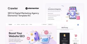 Crawler - SEO & Digital Marketing Agency是一个主题的WordPress模板。官方正版 + 可商用。可快速创建B2B网站、B2C商城、展示型网站、询盘型网站、营销型网站；适用于中文网站、英文网站、多语言网站。国内企业、外贸公司均可选择。