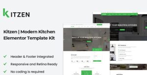 Kitzen | Modern Kitchen是一个主题的WordPress模板。官方正版 + 可商用。可快速创建B2B网站、B2C商城、展示型网站、询盘型网站、营销型网站；适用于中文网站、英文网站、多语言网站。国内企业、外贸公司均可选择。